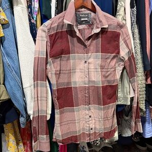 Barbour Red and Pink Plaid Shirt